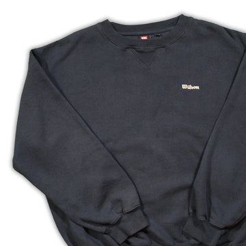 Vintage Dark Blue Wilson Spell Out Crewneck | Rebalance Vintage.