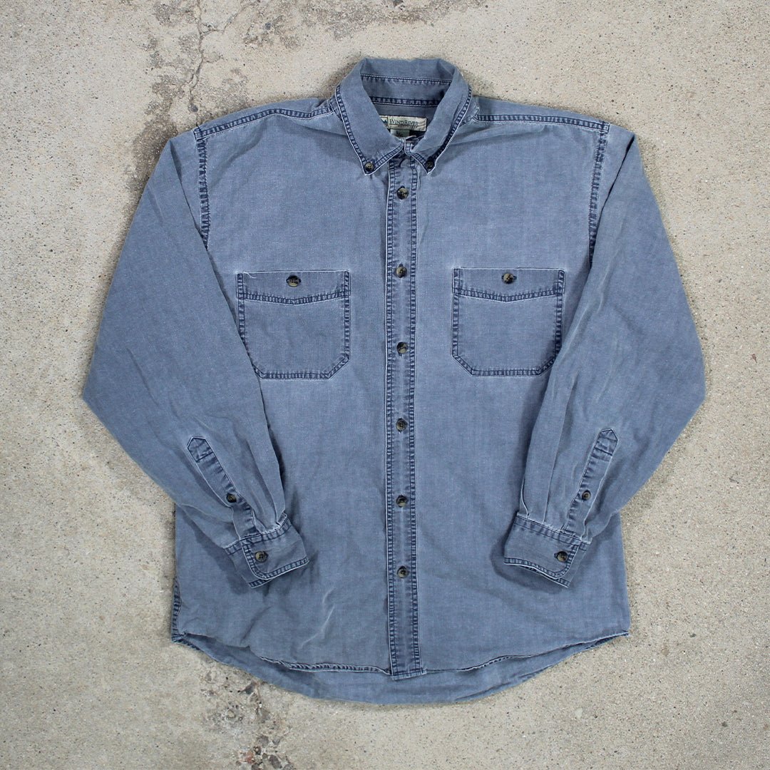 Vintage 90s Blue Wind River Button Up (L) | Rebalance Vintage.