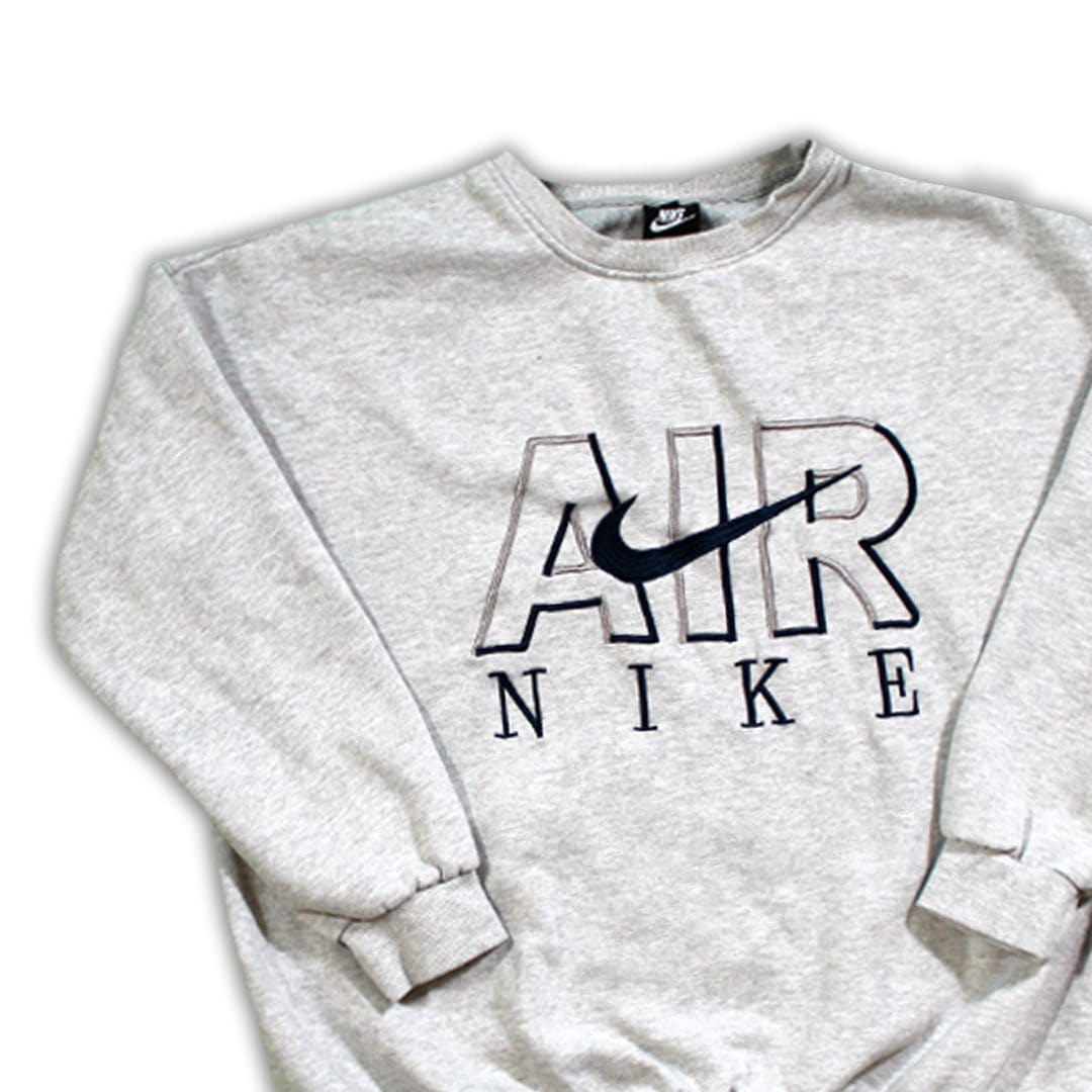 Vintage Grey Nike Air Spell Out Crewneck | Rebalance Vintage.