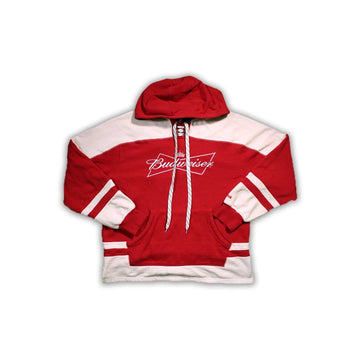 Vintage Budweiser Hockey Lace Hoodie | Rebalance Vintage.
