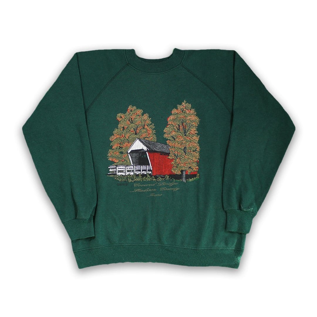 Vintage '93 Covered Bridge Madison County Fall Crewneck | Rebalance Vintage.