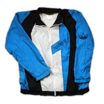 Vintage 80s Tricolor Adidas Windbreaker (XL) | Rebalance Vintage.