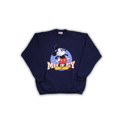 Vintage Blue OG Mickey Spell Out Crewneck