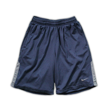 Vintage Blue + Grey Nike Basketball Shorts | Rebalance Vintage.