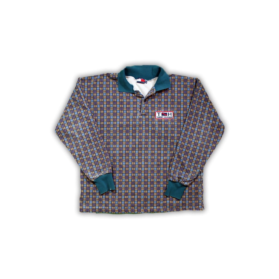 Vintage RARE 80/90s Tommy Hilfiger Collared Sweater | Rebalance Vintage.