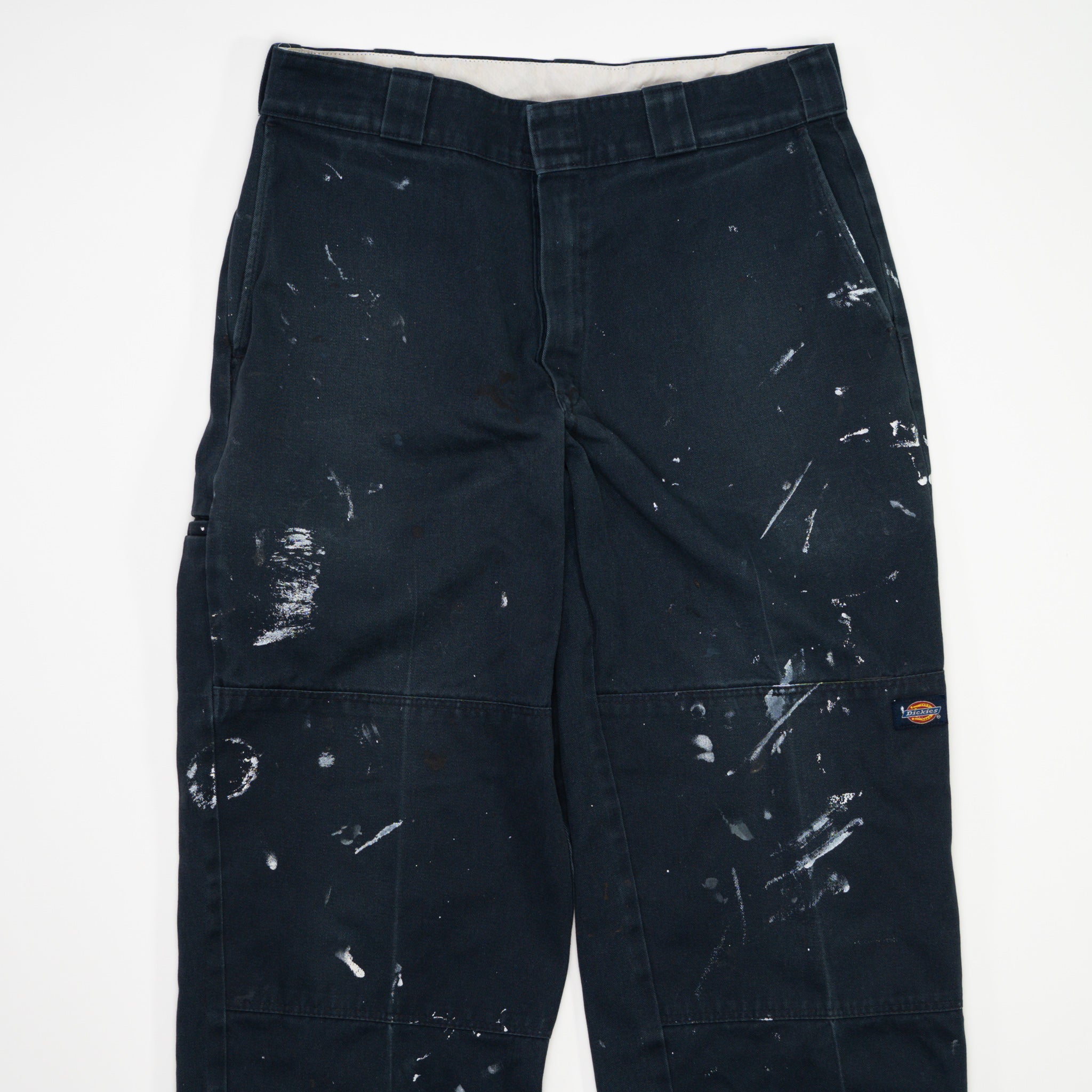 Vintage Navy Blue Dickies Paint Splashed Workwear Pants  (32 x 30) | Rebalance Vintage.