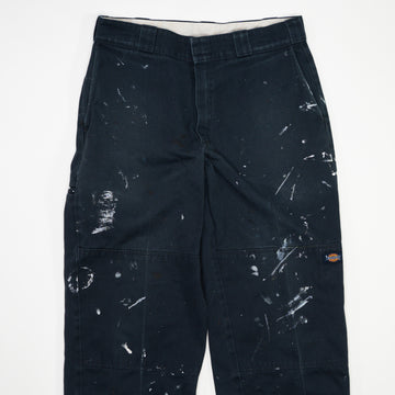 Vintage Navy Blue Dickies Paint Splashed Workwear Pants  (32 x 30) | Rebalance Vintage.