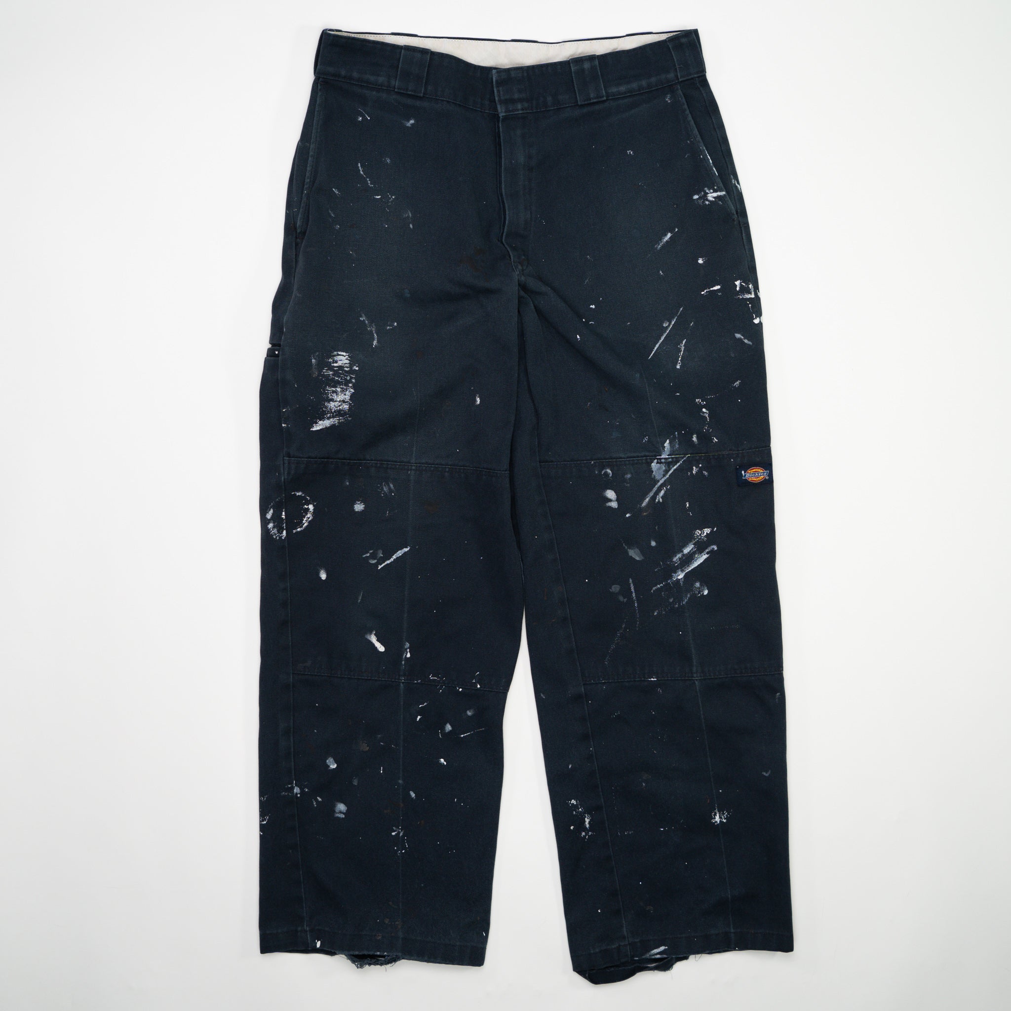 Vintage Navy Blue Dickies Paint Splashed Workwear Pants  (32 x 30) | Rebalance Vintage.