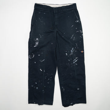 Vintage Navy Blue Dickies Paint Splashed Workwear Pants  (32 x 30) | Rebalance Vintage.