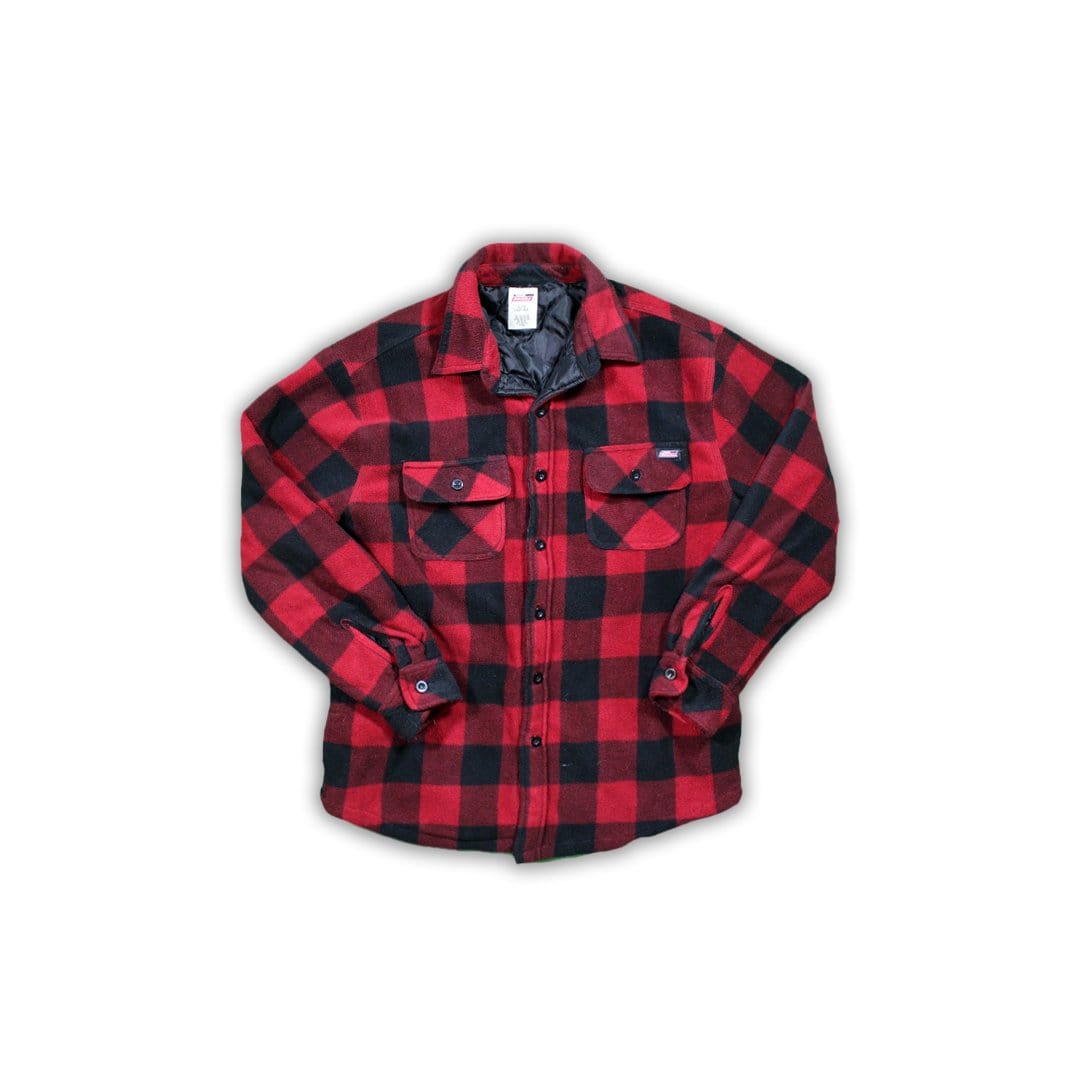 Vintage Red Dickies Button Up Plaid Jacket | Rebalance Vintage.