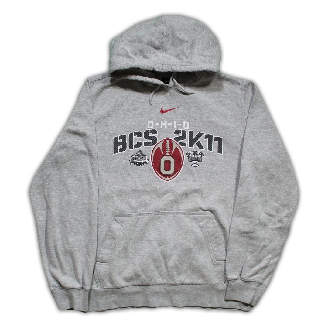 Vintage '11 Nike x Ohio BCS Center Check Hoodie | Rebalance Vintage.