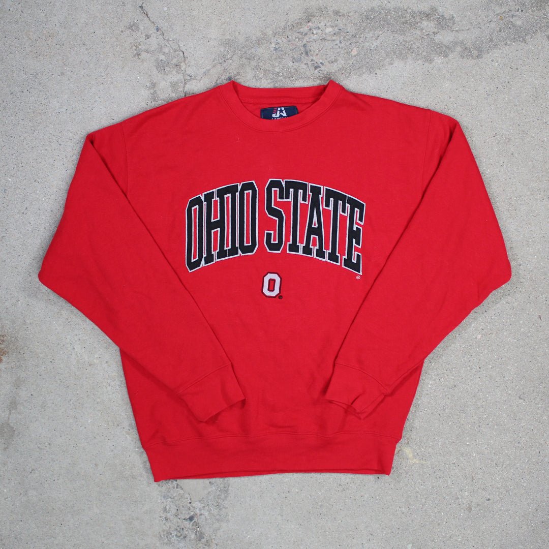Vintage Red Ohio State Spell Out Crewneck (L) | Rebalance Vintage.
