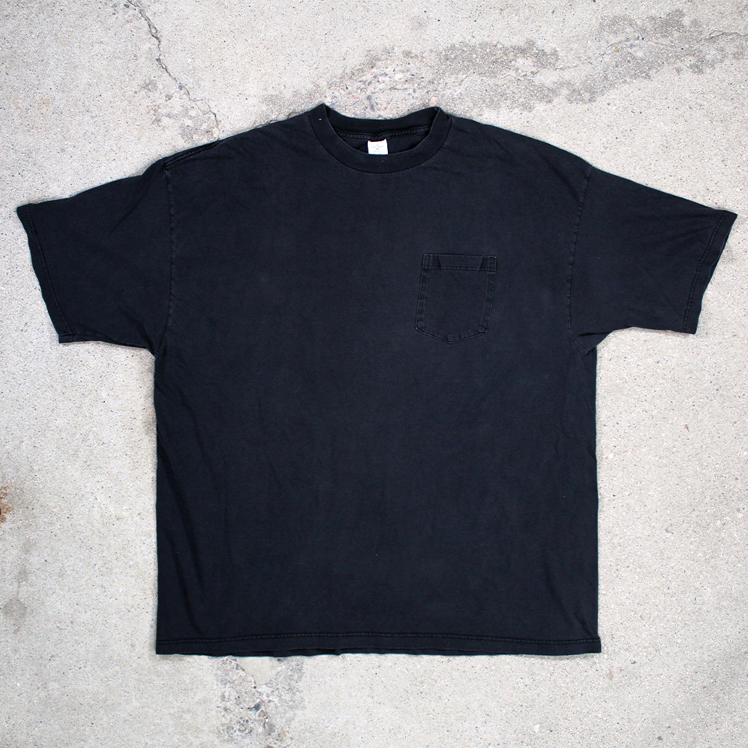 Vintage Black Blank Essentials Pocket tee (XL) | Rebalance Vintage.