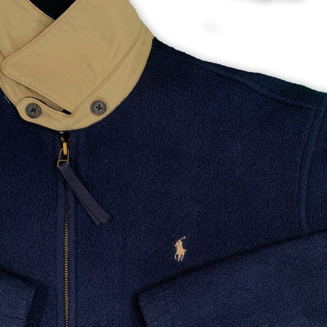 Vintage Navy Blue Polo RL Fleece Jacket | Rebalance Vintage.
