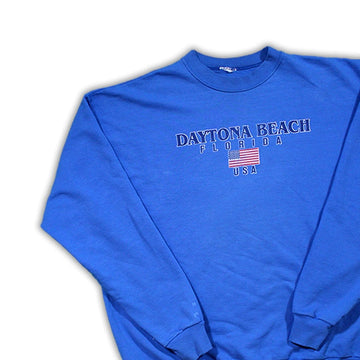 Vintage Blue Daytona Beach FL Crewneck | Rebalance Vintage.