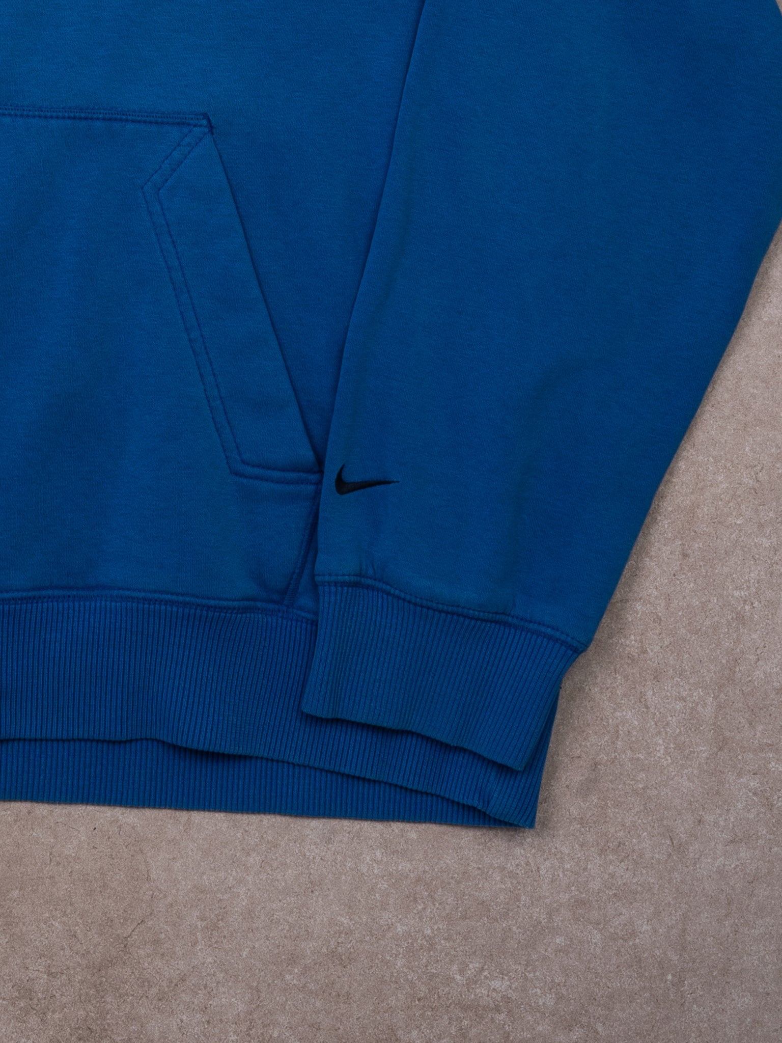 Vintage Blue Nike Block Letter Spell Out Hoodie (XL)