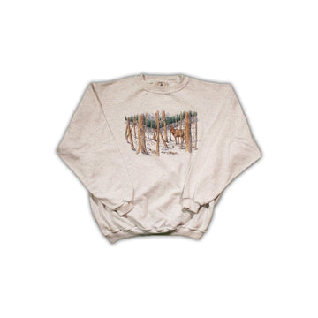 Vintage Northern Elements Winter Deer Crewneck | Rebalance Vintage.