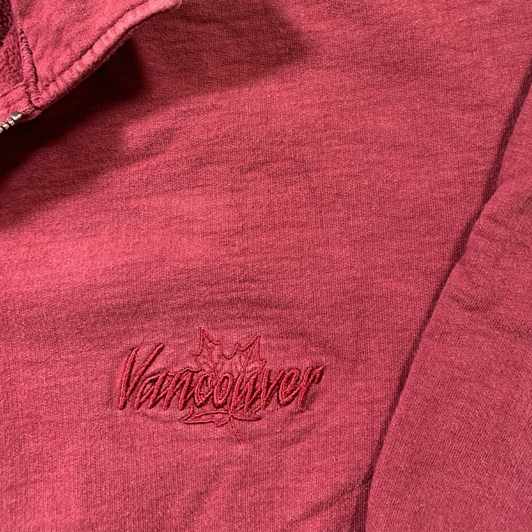 Vintage Red Vancouver 1/4 Zip Sweater | Rebalance Vintage.