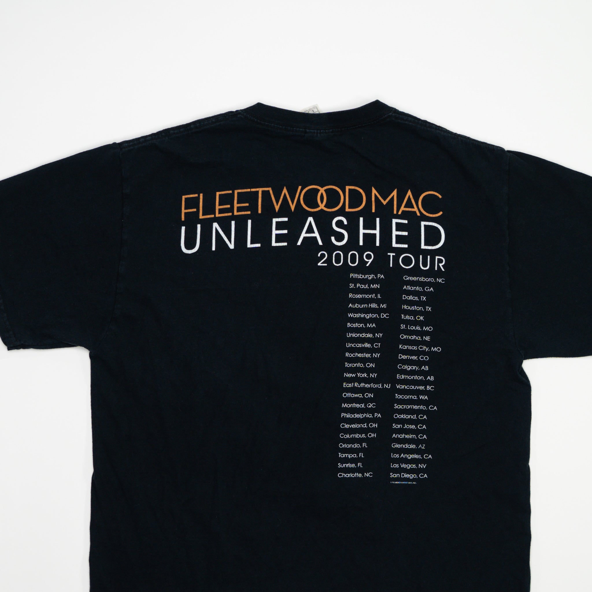 Vintage '09 Black Fleetwood Mac Unleashed Tour Tee (M) | Rebalance Vintage.