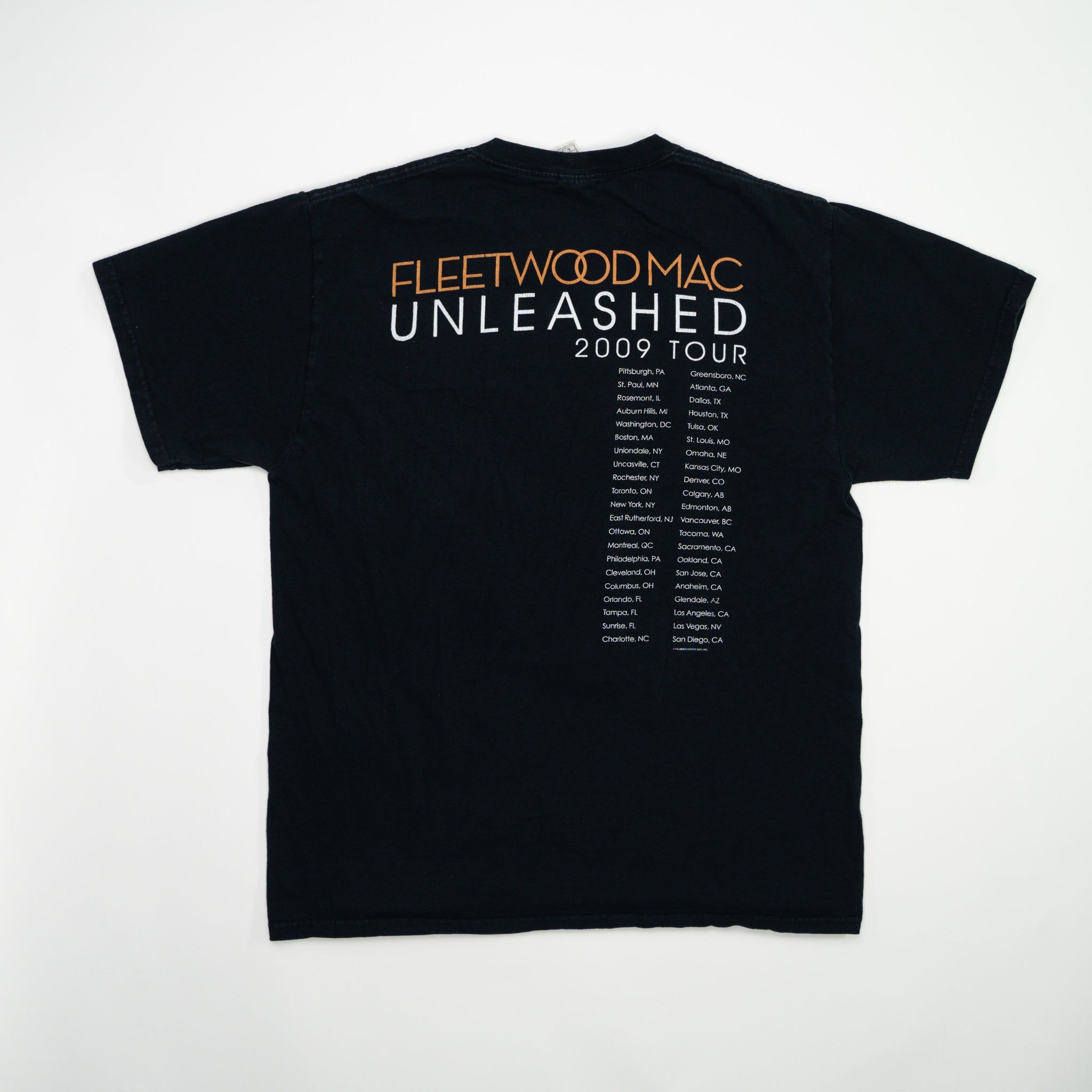 Vintage '09 Black Fleetwood Mac Unleashed Tour Tee (M) | Rebalance Vintage.