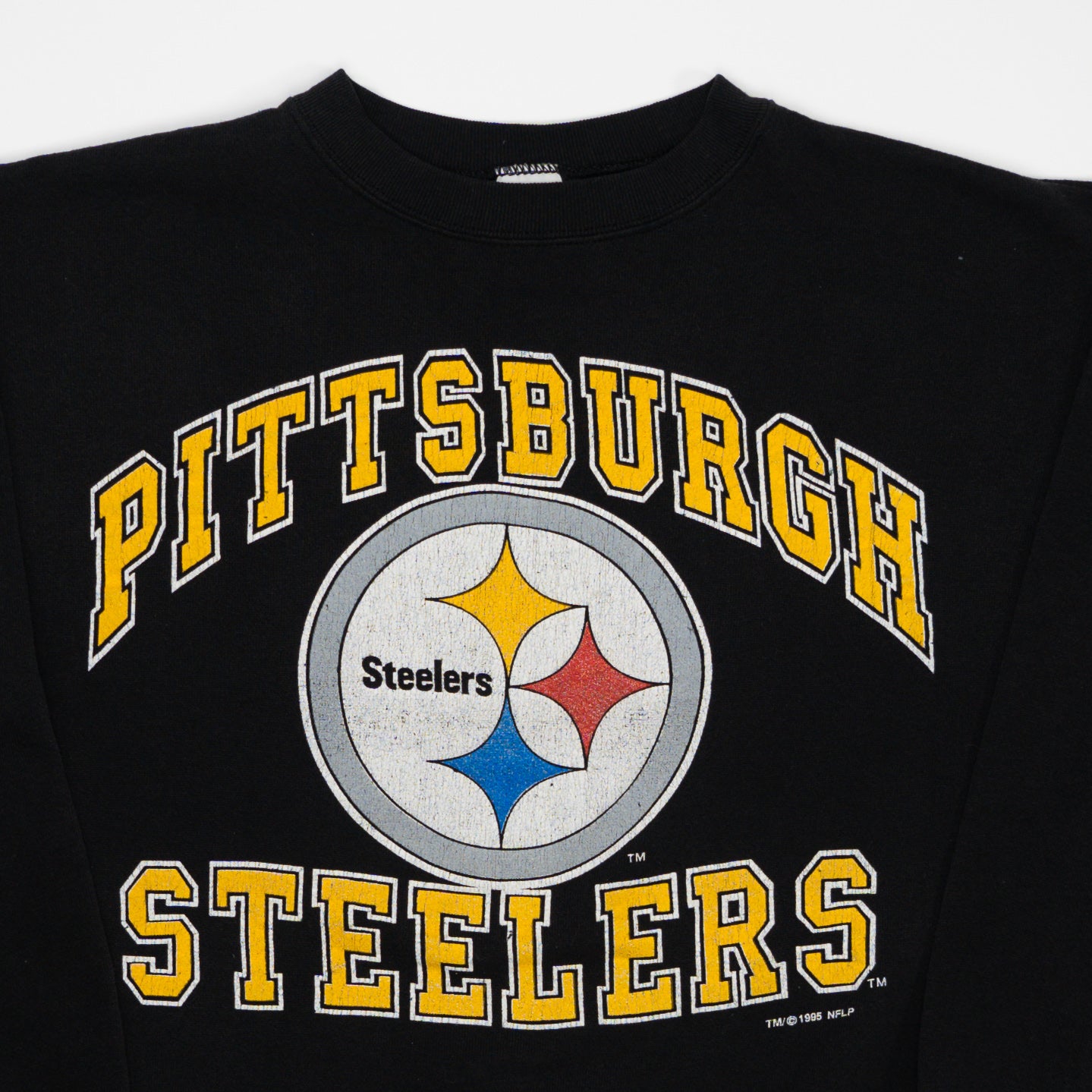 Vintage '95 Black Pittsburgh Steelers Crewneck (M) | Rebalance Vintage.