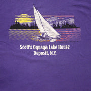 Vintage 90s Single Stitch Scott's Oquaga Lake House Deposit, NY Tee (L/XL)