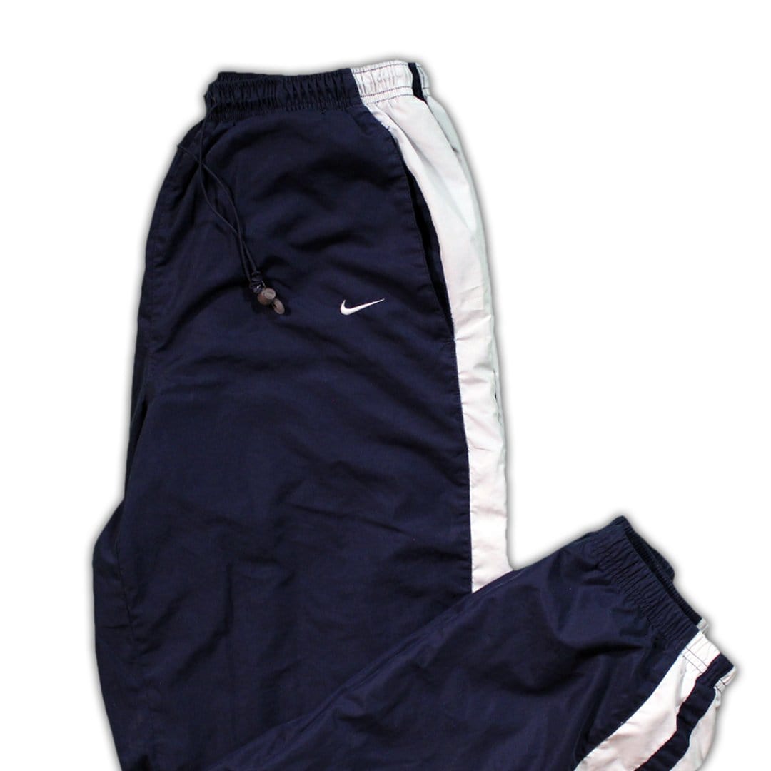 Vintage 00s Blue + White Nike Windbreaker Pant | Rebalance Vintage.