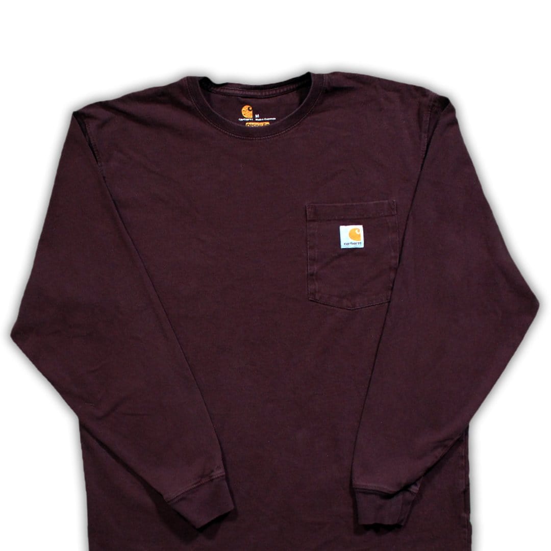 Vintage Maroon Carhartt Long Sleeve | Rebalance Vintage.