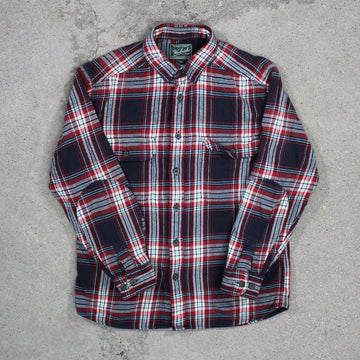 Vintage Woolrich Blue + Red Plaid Button Up (M) | Rebalance Vintage.