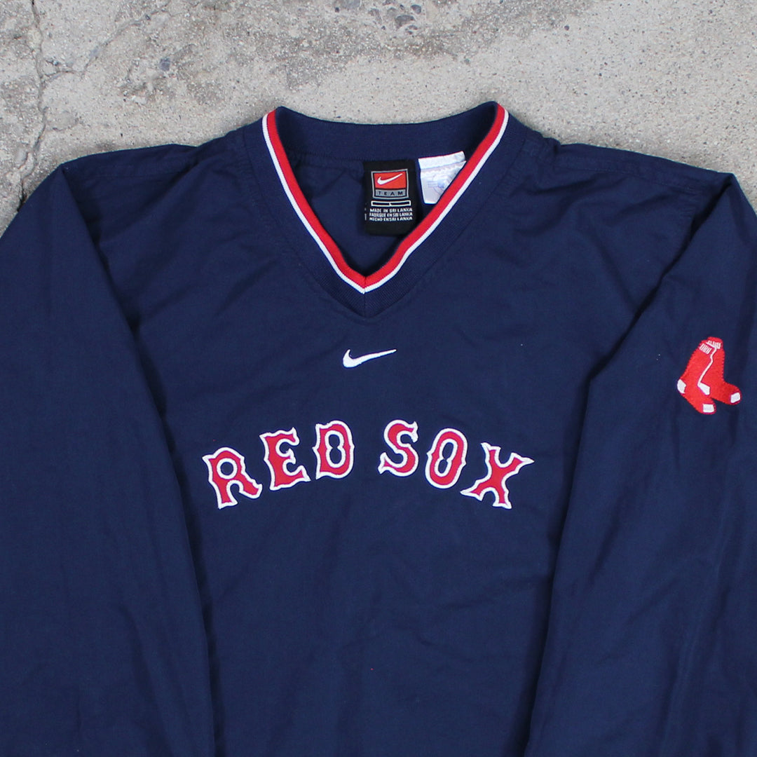 Vintage Nike x Red Sox Pull Over Windbreaker (S/M) | Rebalance Vintage.