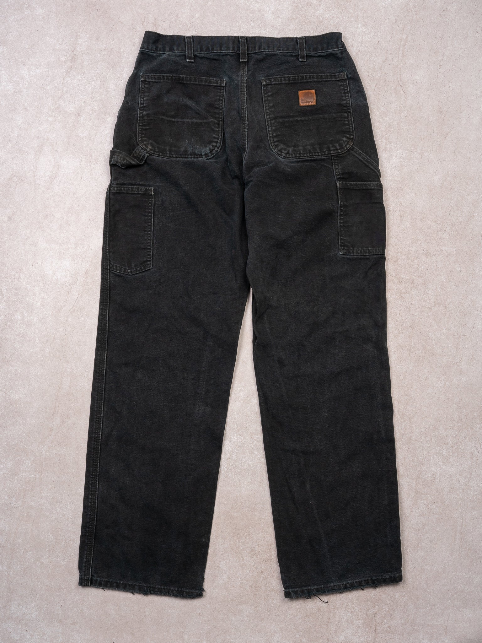 Vintage Rugged Black Loose Fit Carhartt Cargo Pants (32 x 32)