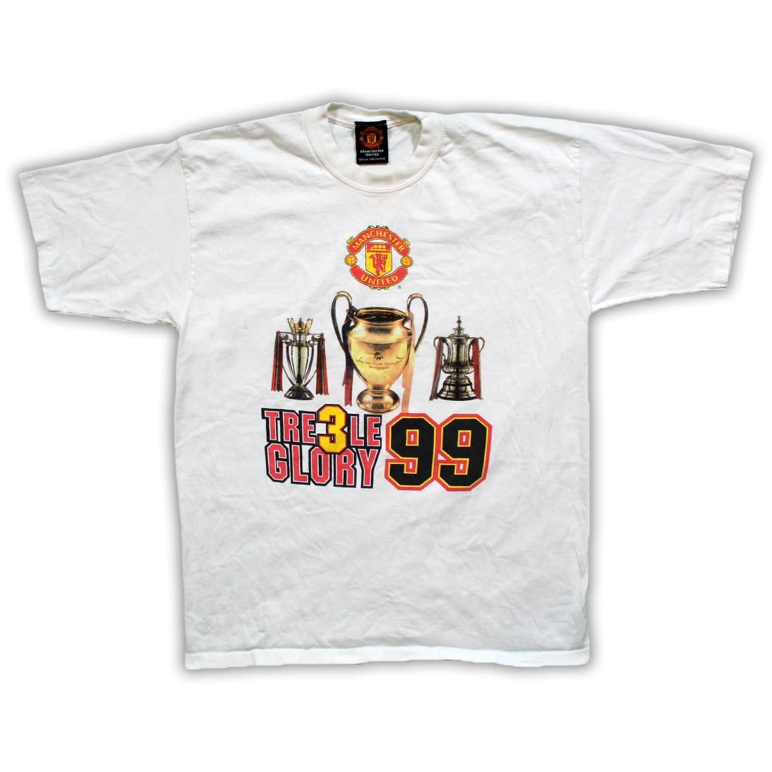 Vintage 1999 Manchester United Tri3le Glory Tee | Rebalance Vintage.