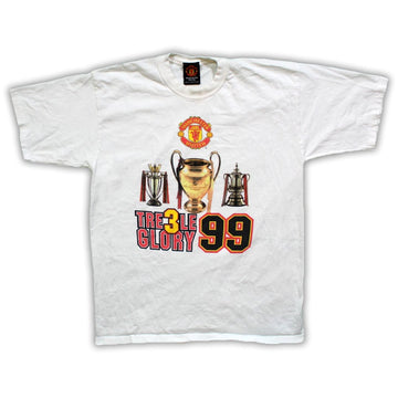 Vintage 1999 Manchester United Tri3le Glory Tee | Rebalance Vintage.