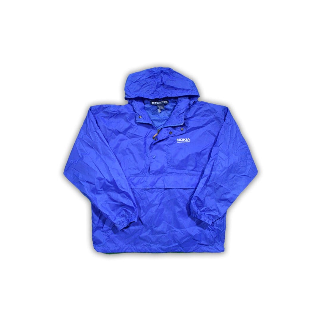 Vintage Blue 1/4 Zip Nokia Windbreaker | Rebalance Vintage.