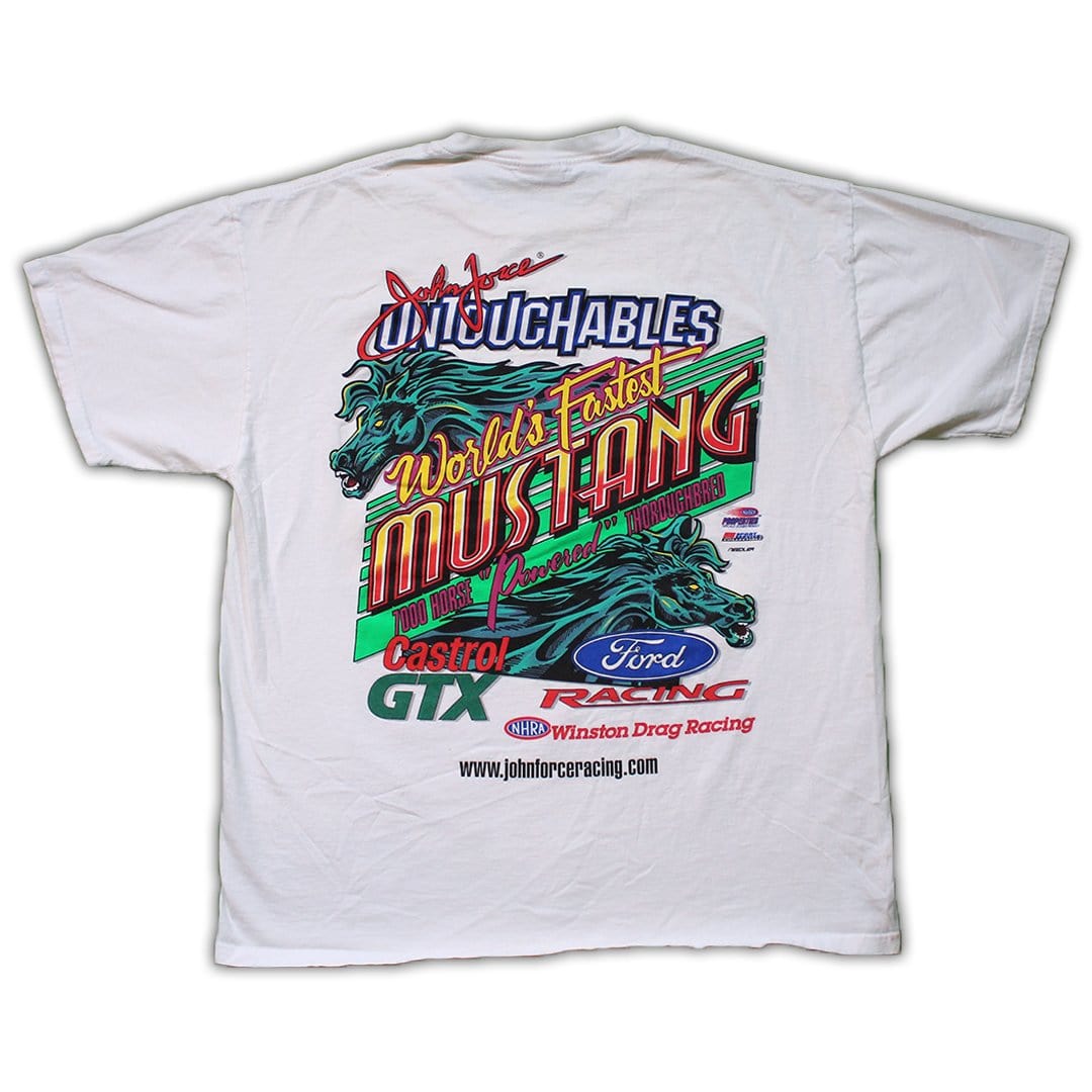 Vintage John Force Ford Mustang Racing Tee | Rebalance Vintage.