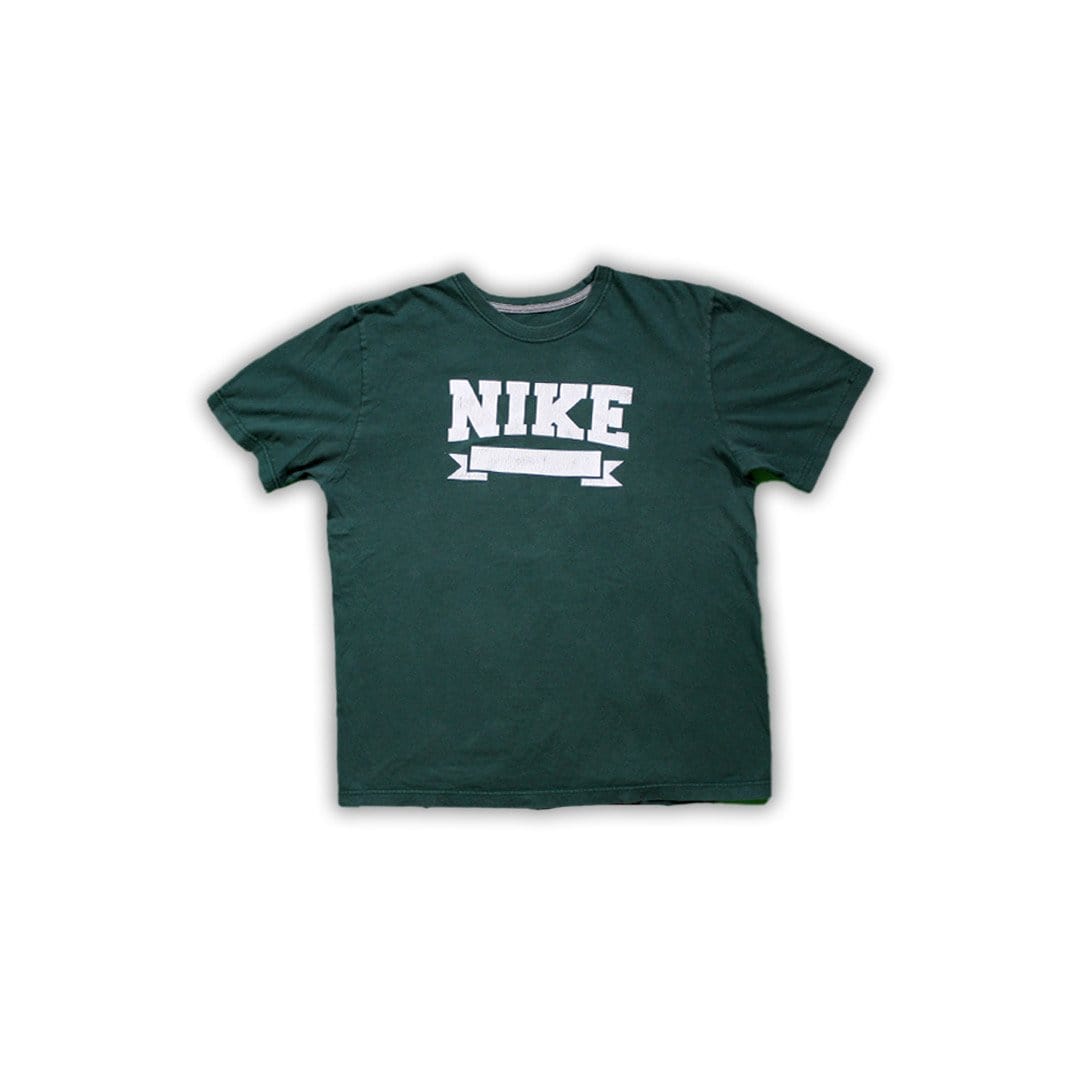 Vintage Green Nike Spell Out Tee | Rebalance Vintage.