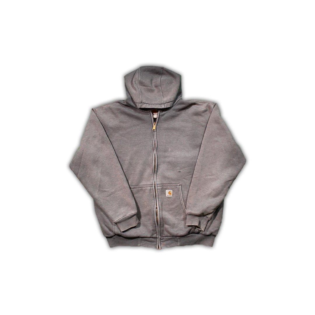 Vintage Grey Carhartt Zip Up Hoodie | Rebalance Vintage.