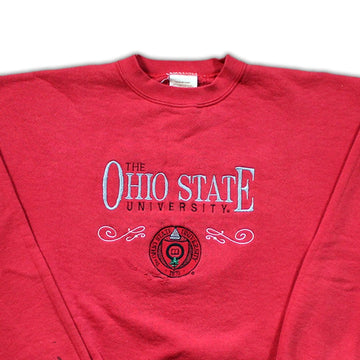 Vintage Red Ohio State University Crest Crewneck | Rebalance Vintage.