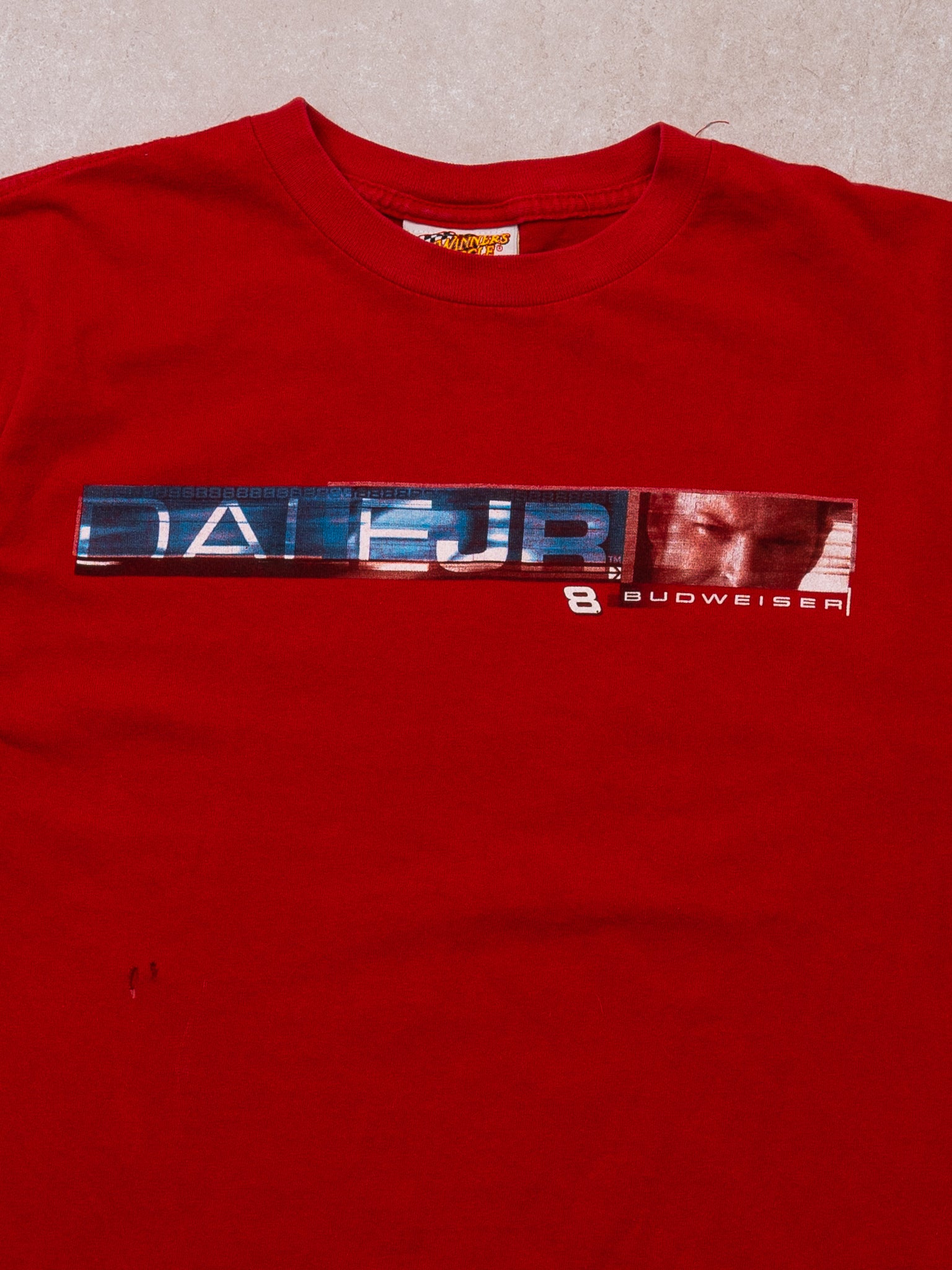 Vintage Red Dale Jr #8 Budweiser NASCAR Tee (M)