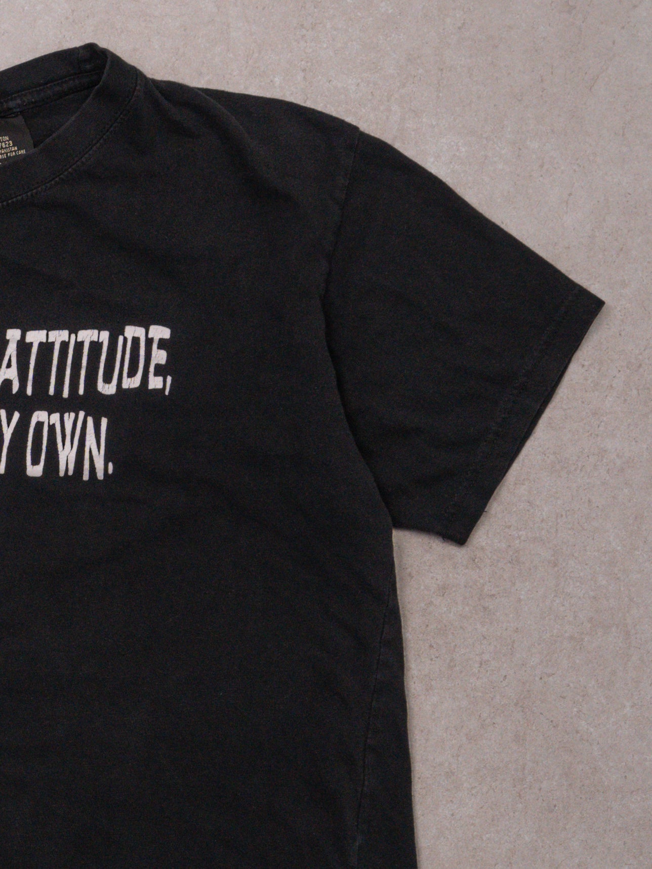 Vintage Black 'I Dont Need Your Attitude' Tee (L)